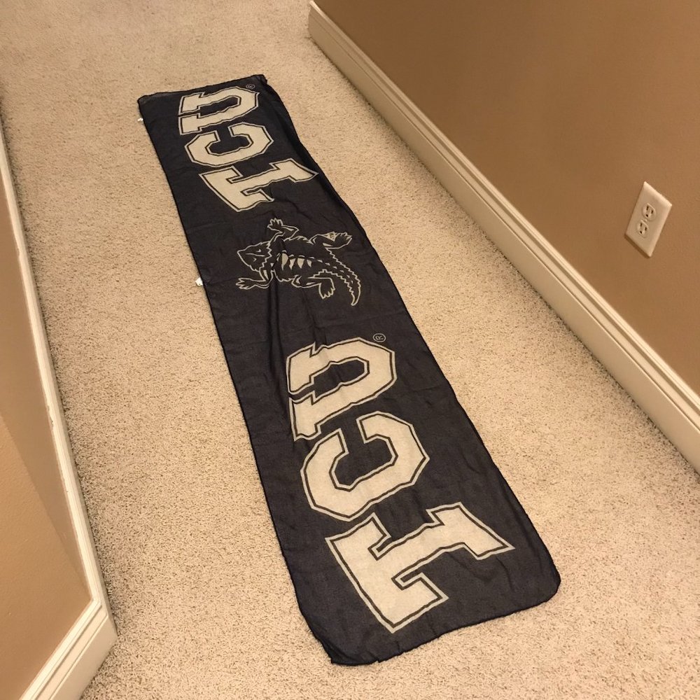 TCU Horned Frogs Women's XL Scarf Reversible Sheer L75"xW17" Logo RARE NEW